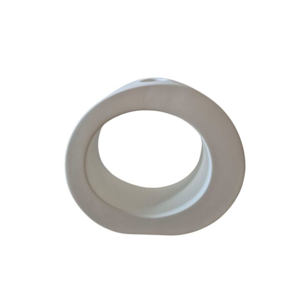 Gips Vase Oval ohne Glas und Trockenblumen