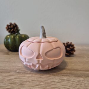 Halloween Deko Kürbis aus Gips