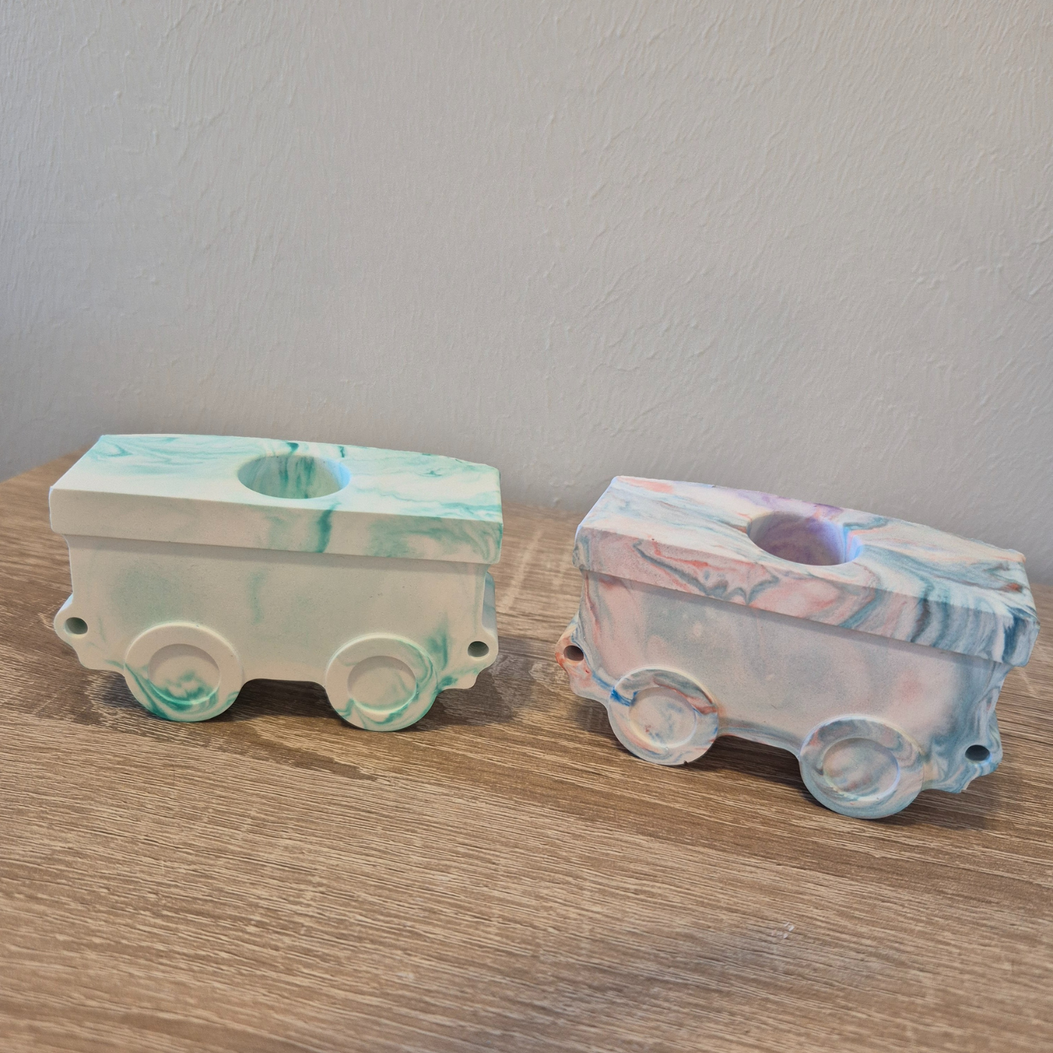 Deko Geburtstagszug Wagons mit Kerzenständer