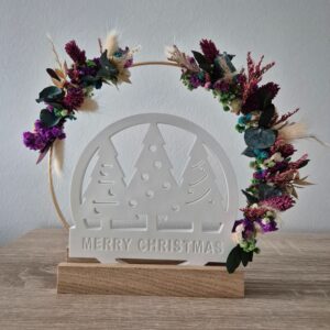 Stehender Blumenkranzzu Weihnachten Merry Christmas