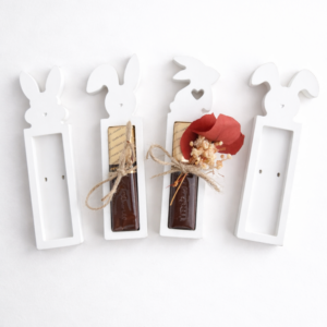 Blumen Geschenk Sticks Ostern mit Hasen